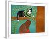 Up A Tree Black Cat Choc Dog-Stephen Huneck-Framed Giclee Print