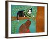 Up A Tree Black Cat Choc Dog-Stephen Huneck-Framed Giclee Print