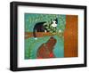 Up A Tree Black Cat Choc Dog-Stephen Huneck-Framed Giclee Print