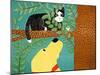 Up A Tree Black Cat Yellow Dog-Stephen Huneck-Mounted Giclee Print