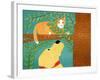 Up A Tree Orange Cat Yell-Stephen Huneck-Framed Giclee Print