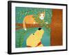 Up A Tree Orange Cat Yell-Stephen Huneck-Framed Giclee Print