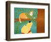 Up A Tree Orange Cat Yell-Stephen Huneck-Framed Giclee Print