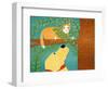 Up A Tree Orange Cat Yell-Stephen Huneck-Framed Giclee Print