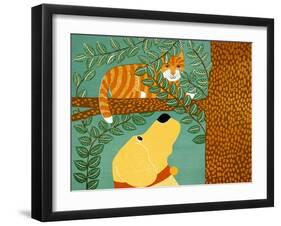 Up A Tree  Striped Yellow-Stephen Huneck-Framed Giclee Print