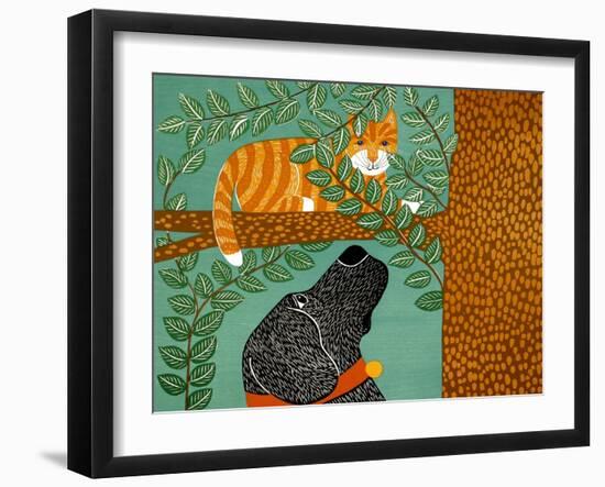 Up A Tree Striped-Stephen Huneck-Framed Giclee Print