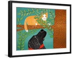 Up A Tree Yellow Cat Black-Stephen Huneck-Framed Giclee Print