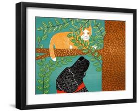 Up A Tree Yellow Cat Black-Stephen Huneck-Framed Giclee Print