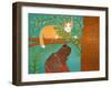 Up A Tree Yellow Cat Choc-Stephen Huneck-Framed Giclee Print