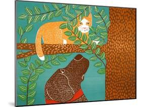 Up A Tree Yellow Cat Choc-Stephen Huneck-Mounted Giclee Print