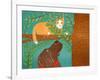 Up A Tree Yellow Cat Choc-Stephen Huneck-Framed Giclee Print