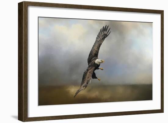 Up Against the Stormy Sea Bald Eagle-Jai Johnson-Framed Giclee Print