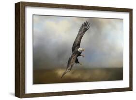 Up Against the Stormy Sea Bald Eagle-Jai Johnson-Framed Giclee Print