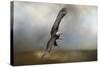 Up Against the Stormy Sea Bald Eagle-Jai Johnson-Stretched Canvas