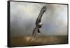 Up Against the Stormy Sea Bald Eagle-Jai Johnson-Framed Stretched Canvas