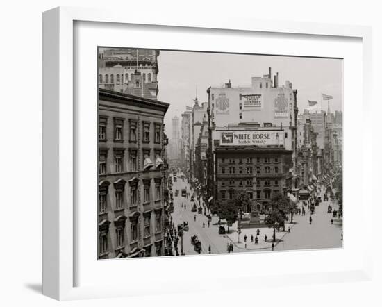 Up Broadway and Fifth Avenue, New York, N.Y.-null-Framed Photo