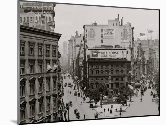 Up Broadway and Fifth Avenue, New York, N.Y.-null-Mounted Photo