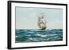 Up Channel, the Lahloo-Montague Dawson-Framed Art Print