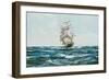 Up Channel, the Lahloo-Montague Dawson-Framed Art Print