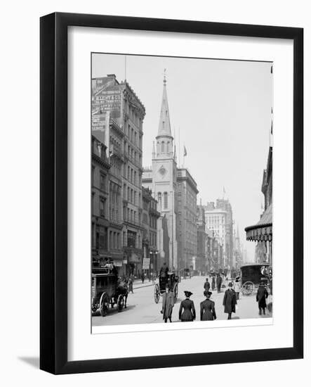 Up Fifth Avenue from 28th Street, New York, N.Y.-null-Framed Art Print
