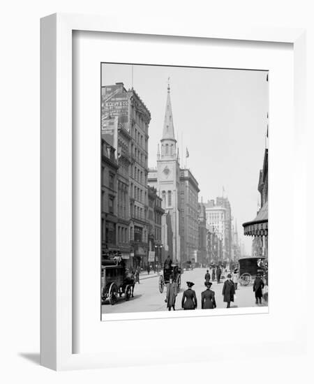 Up Fifth Avenue from 28th Street, New York, N.Y.-null-Framed Art Print