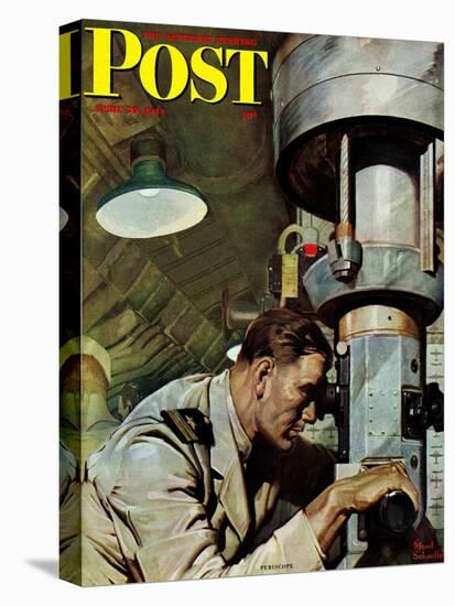 "Up Periscope!," Saturday Evening Post Cover, April 22, 1944-Mead Schaeffer-Stretched Canvas