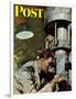 "Up Periscope!," Saturday Evening Post Cover, April 22, 1944-Mead Schaeffer-Framed Giclee Print