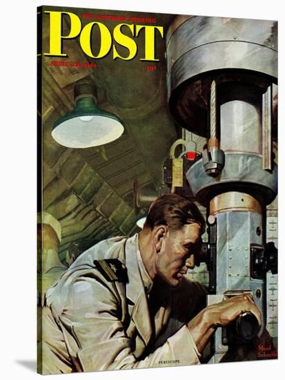 "Up Periscope!," Saturday Evening Post Cover, April 22, 1944-Mead Schaeffer-Stretched Canvas