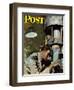 "Up Periscope!," Saturday Evening Post Cover, April 22, 1944-Mead Schaeffer-Framed Giclee Print