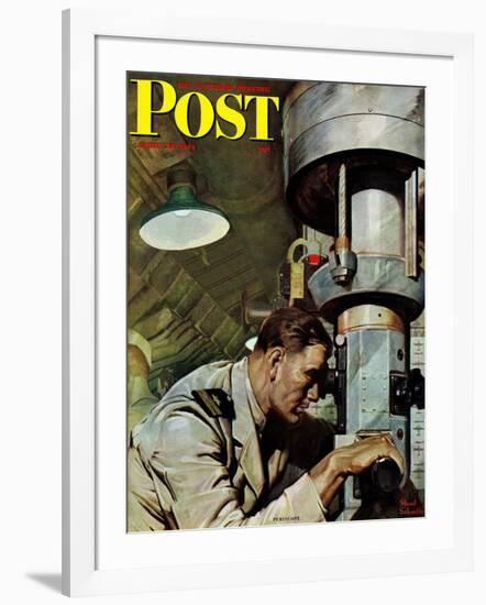 "Up Periscope!," Saturday Evening Post Cover, April 22, 1944-Mead Schaeffer-Framed Giclee Print