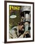 "Up Periscope!," Saturday Evening Post Cover, April 22, 1944-Mead Schaeffer-Framed Giclee Print