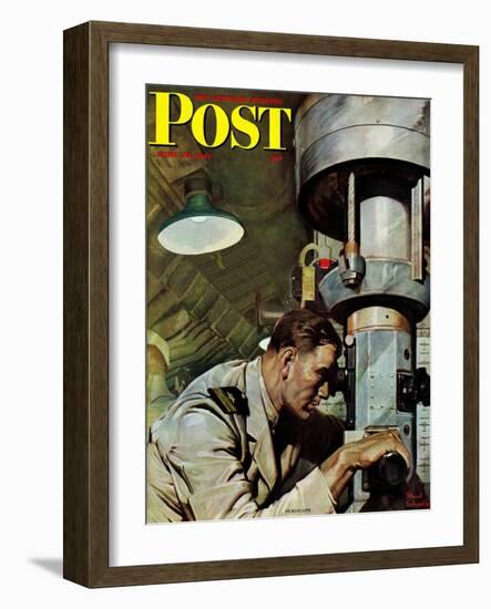 "Up Periscope!," Saturday Evening Post Cover, April 22, 1944-Mead Schaeffer-Framed Giclee Print