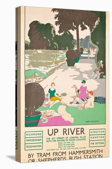 Up River, a London Transport Poster, 1926-George Sheringham-Stretched Canvas