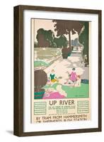 Up River, a London Transport Poster, 1926-George Sheringham-Framed Giclee Print