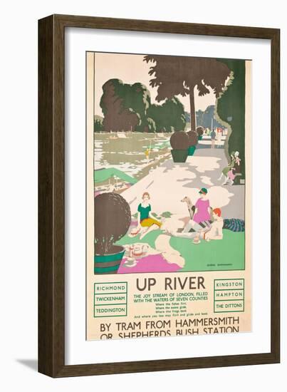 Up River, a London Transport Poster, 1926-George Sheringham-Framed Giclee Print