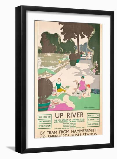 Up River, a London Transport Poster, 1926-George Sheringham-Framed Giclee Print