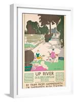 Up River, a London Transport Poster, 1926-George Sheringham-Framed Giclee Print