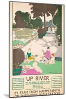 Up River, a London Transport Poster, 1926-George Sheringham-Mounted Giclee Print
