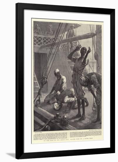 Up the Nile to the Great Dam, Prayer Time on a River Boat-William T. Maud-Framed Giclee Print