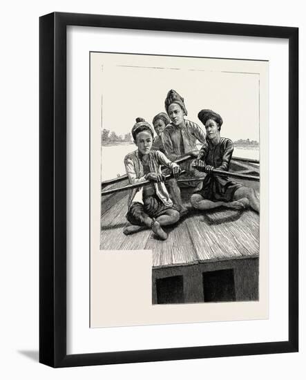 Up the Sittang River in Burma-null-Framed Giclee Print