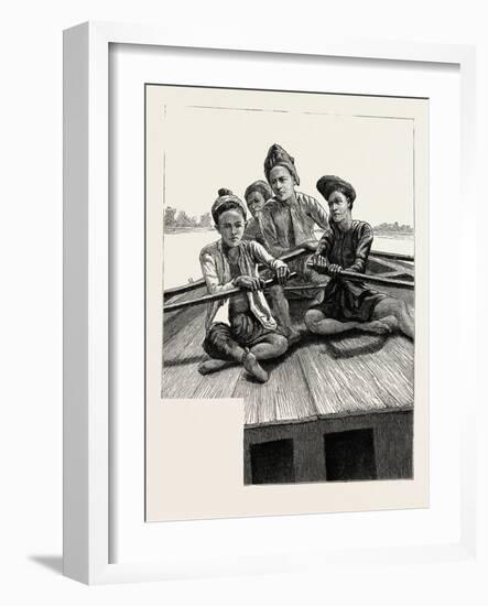 Up the Sittang River in Burma-null-Framed Giclee Print