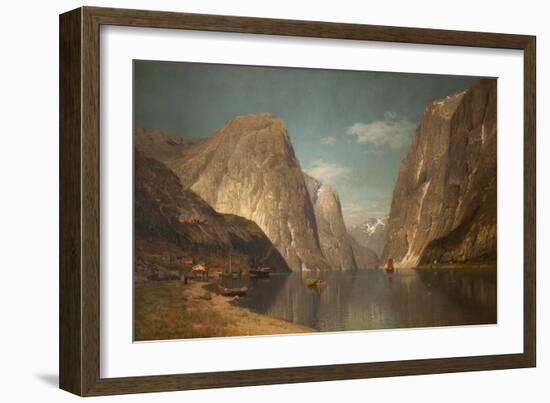 Up the Sogne Fjord, Near Gudangen, 1876-Adelsteen Normann-Framed Giclee Print