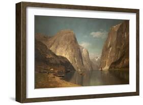 Up the Sogne Fjord, Near Gudangen, 1876-Adelsteen Normann-Framed Giclee Print