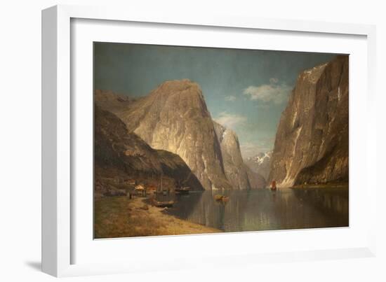 Up the Sogne Fjord, Near Gudangen, 1876-Adelsteen Normann-Framed Giclee Print