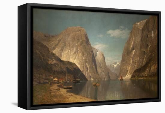 Up the Sogne Fjord, Near Gudangen, 1876-Adelsteen Normann-Framed Stretched Canvas