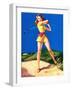 "Up to Par" Vintage Pin-Up-null-Framed Art Print