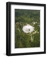 Upgraded Arecibo Radio Telescope with Subreflector-David Parker-Framed Premium Photographic Print