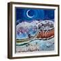 Uphill Ride, 2022, (Acrylics on Linen)-Lisa Graa Jensen-Framed Giclee Print