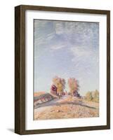 Uphill Road in Sunshine, 1891-Alfred Sisley-Framed Giclee Print