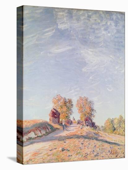 Uphill Road in Sunshine, 1891-Alfred Sisley-Stretched Canvas